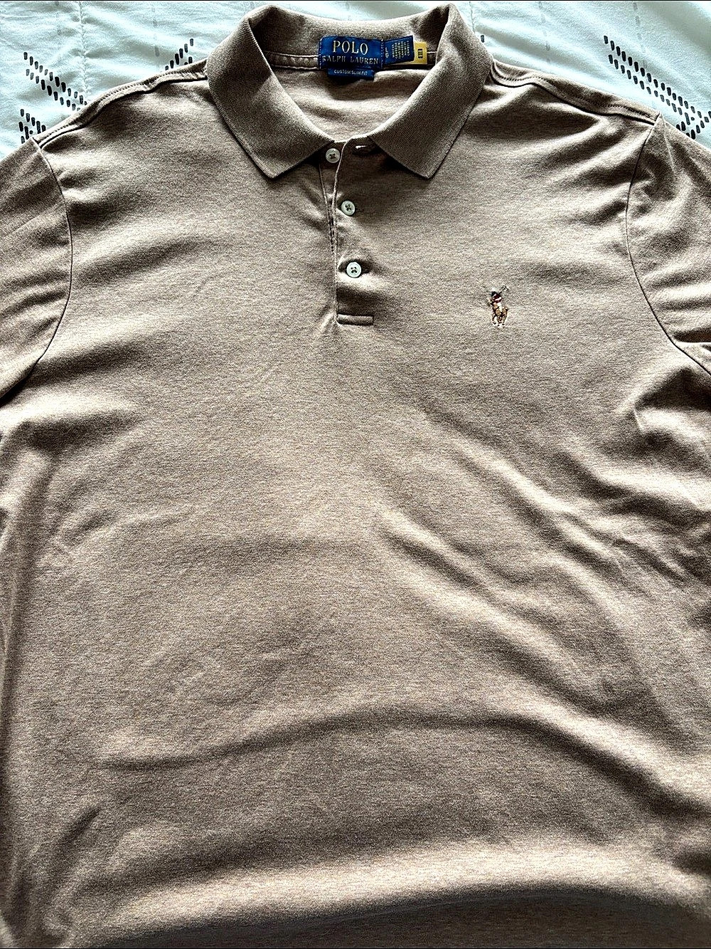 Polo Ralph Lauren Custom Slim Fit Polo Shirt Brown Large